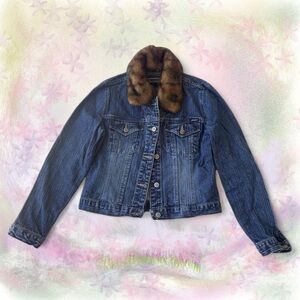 Squeeze faux fur jean jacket